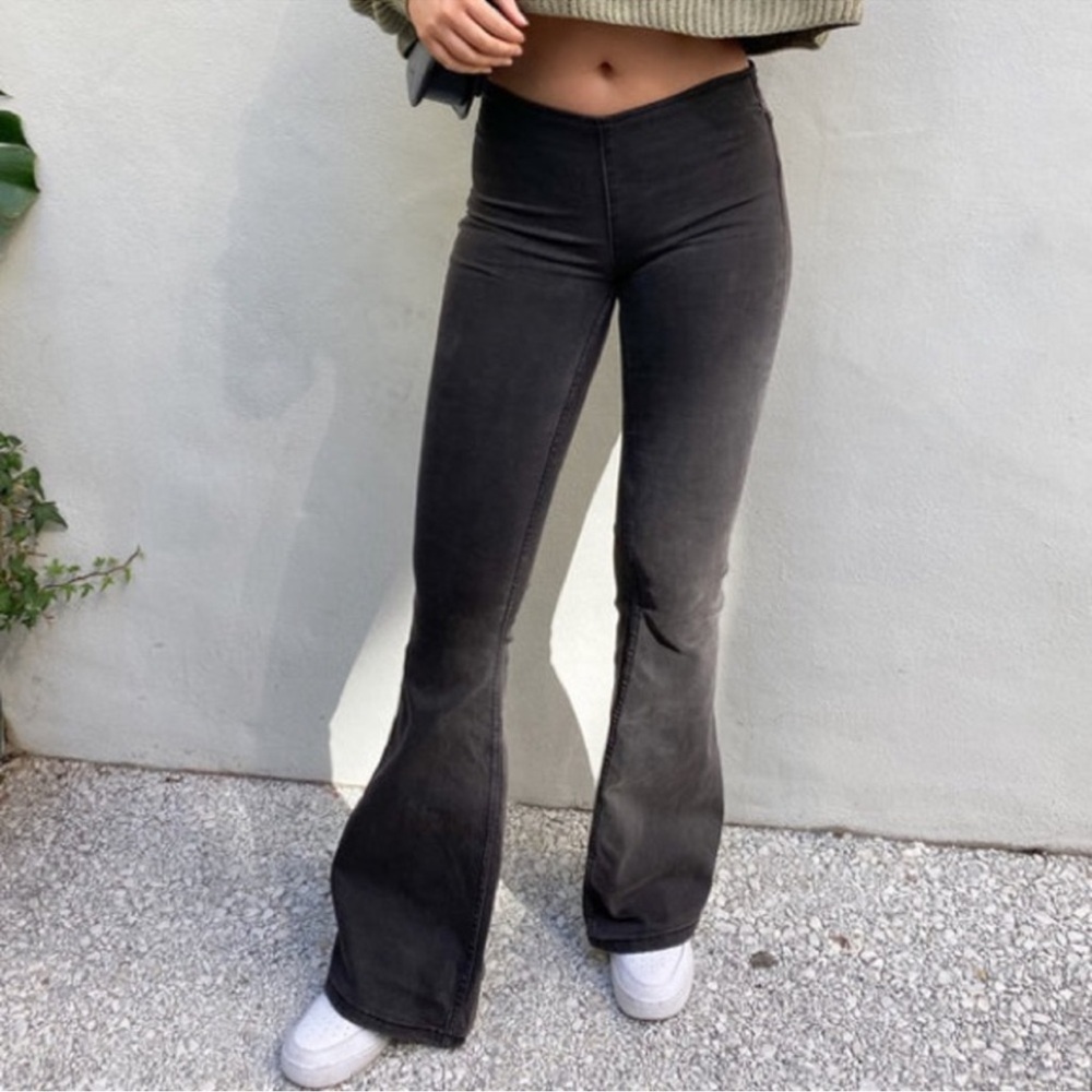 We The Free Pull On Faded Black Flare Jeans 28